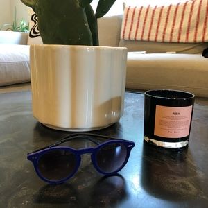 Royal Blue Flocked Sunglasses